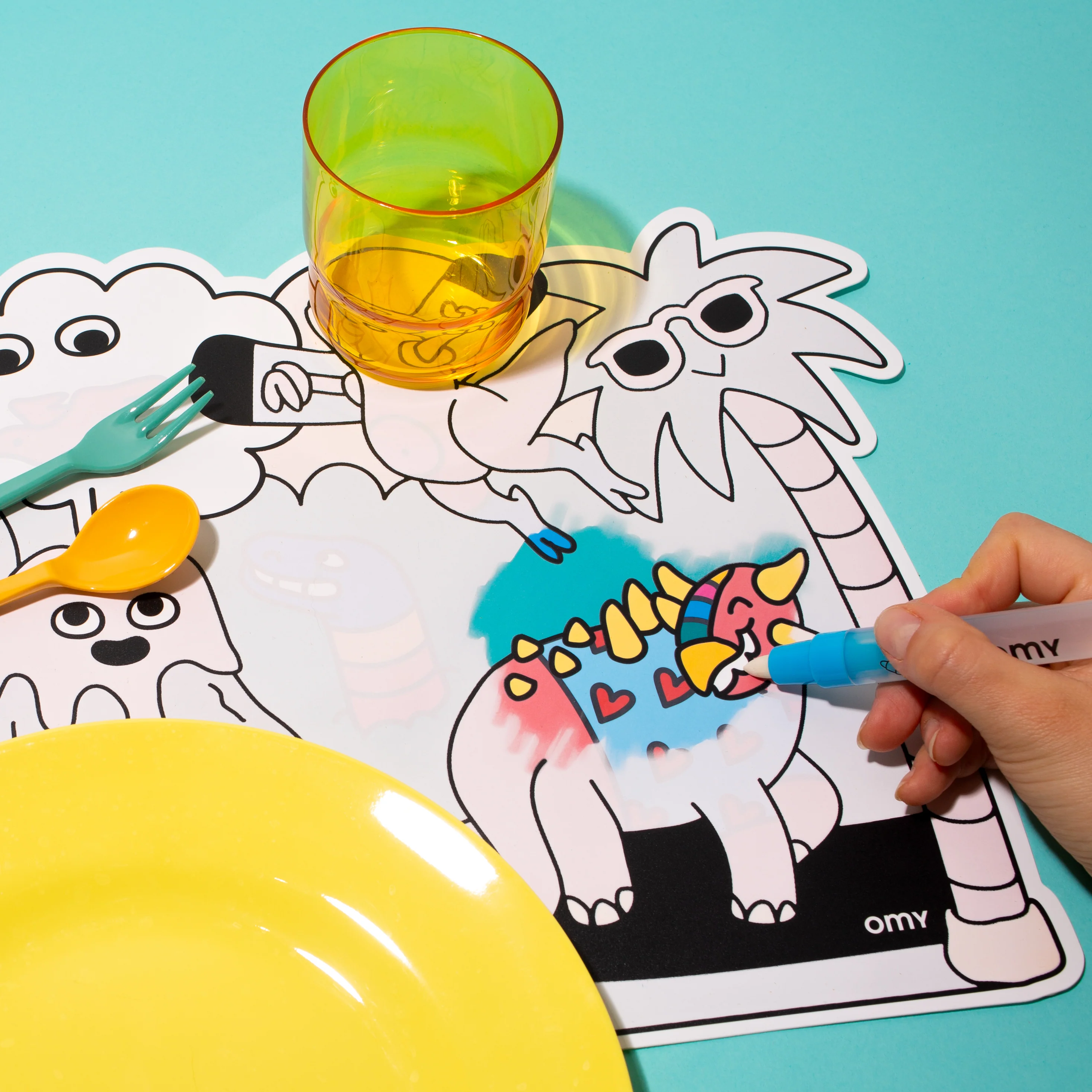 Dinos -Sets de table à colorier à l'eau - Image 4