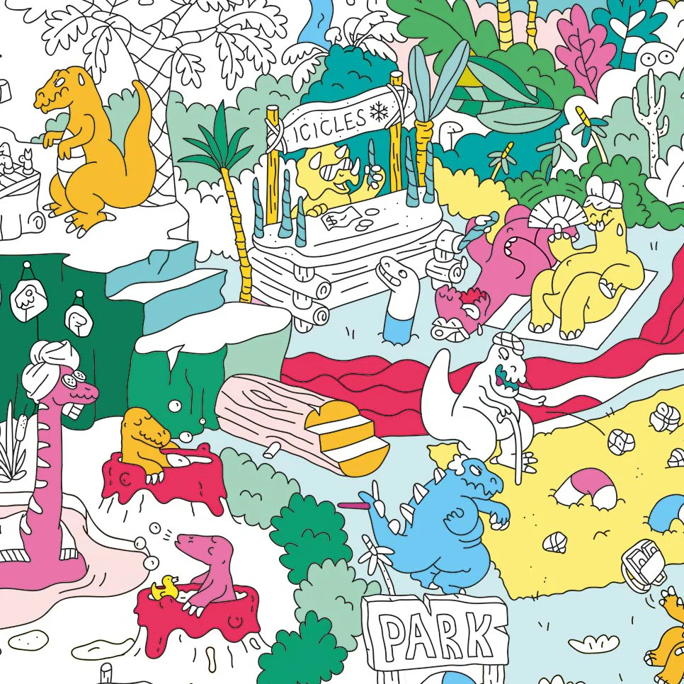Dinos - Poster géant à colorier - Image 3