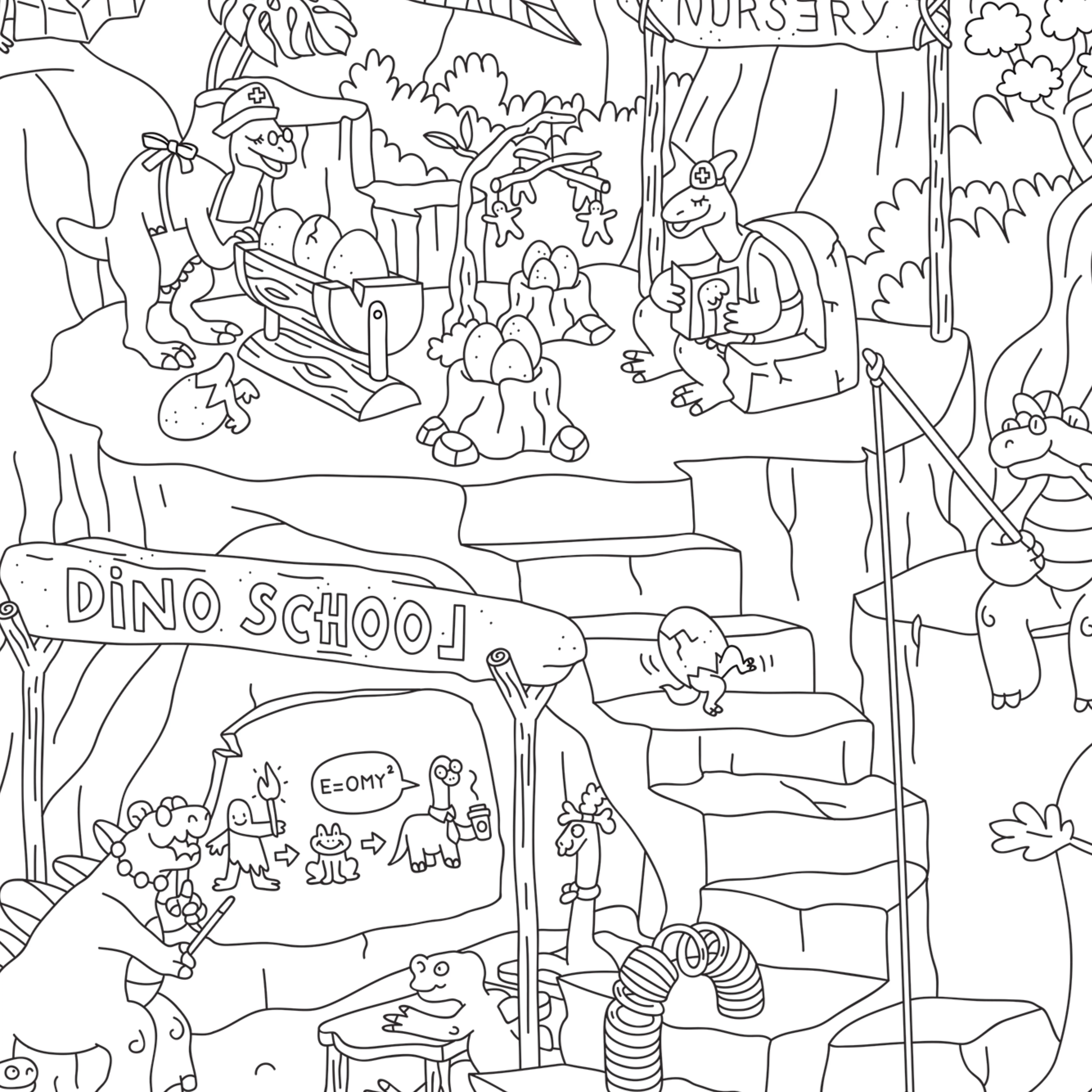 Dinos - Poster géant à colorier - Image 6