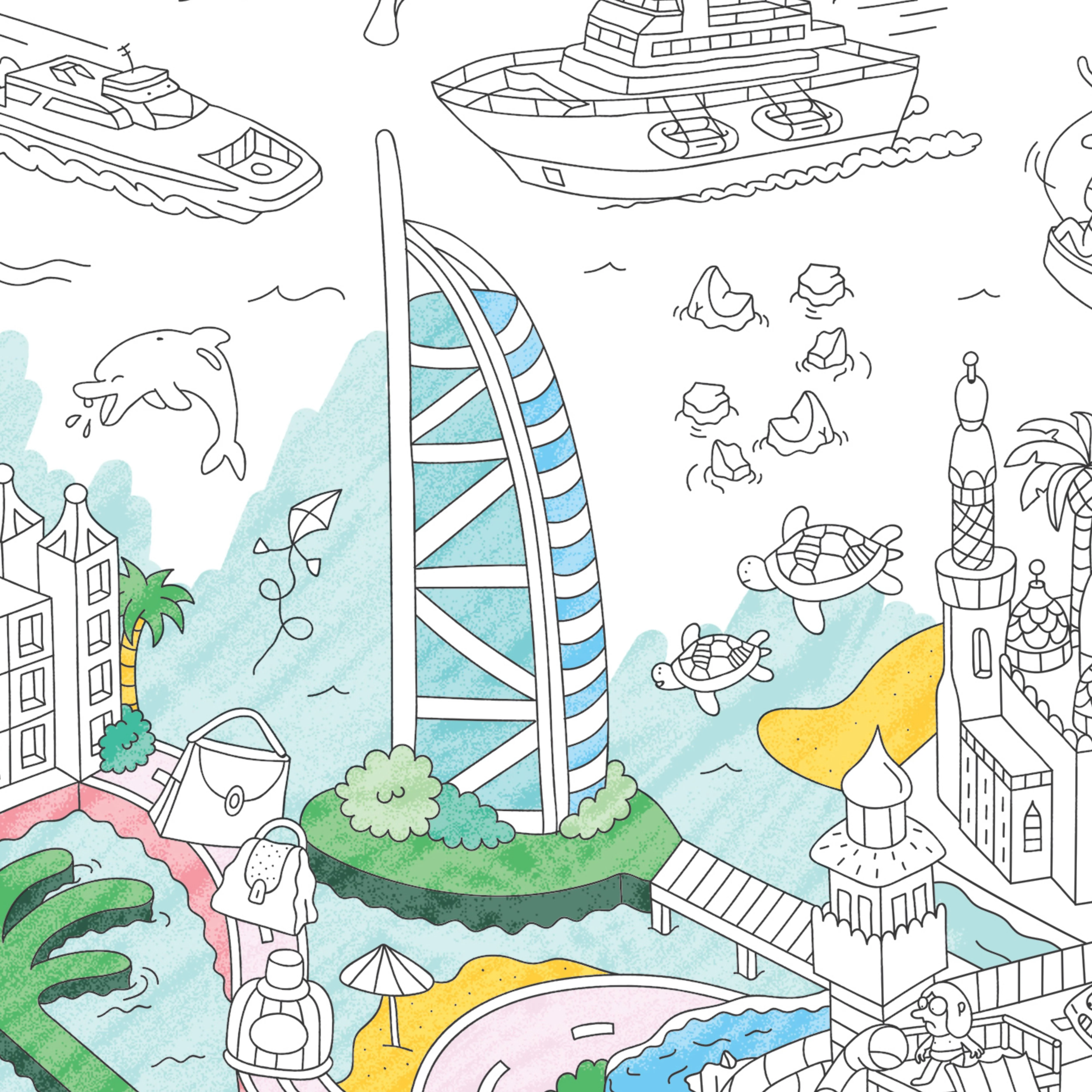 Dubai - Poster géant à colorier - Image 4