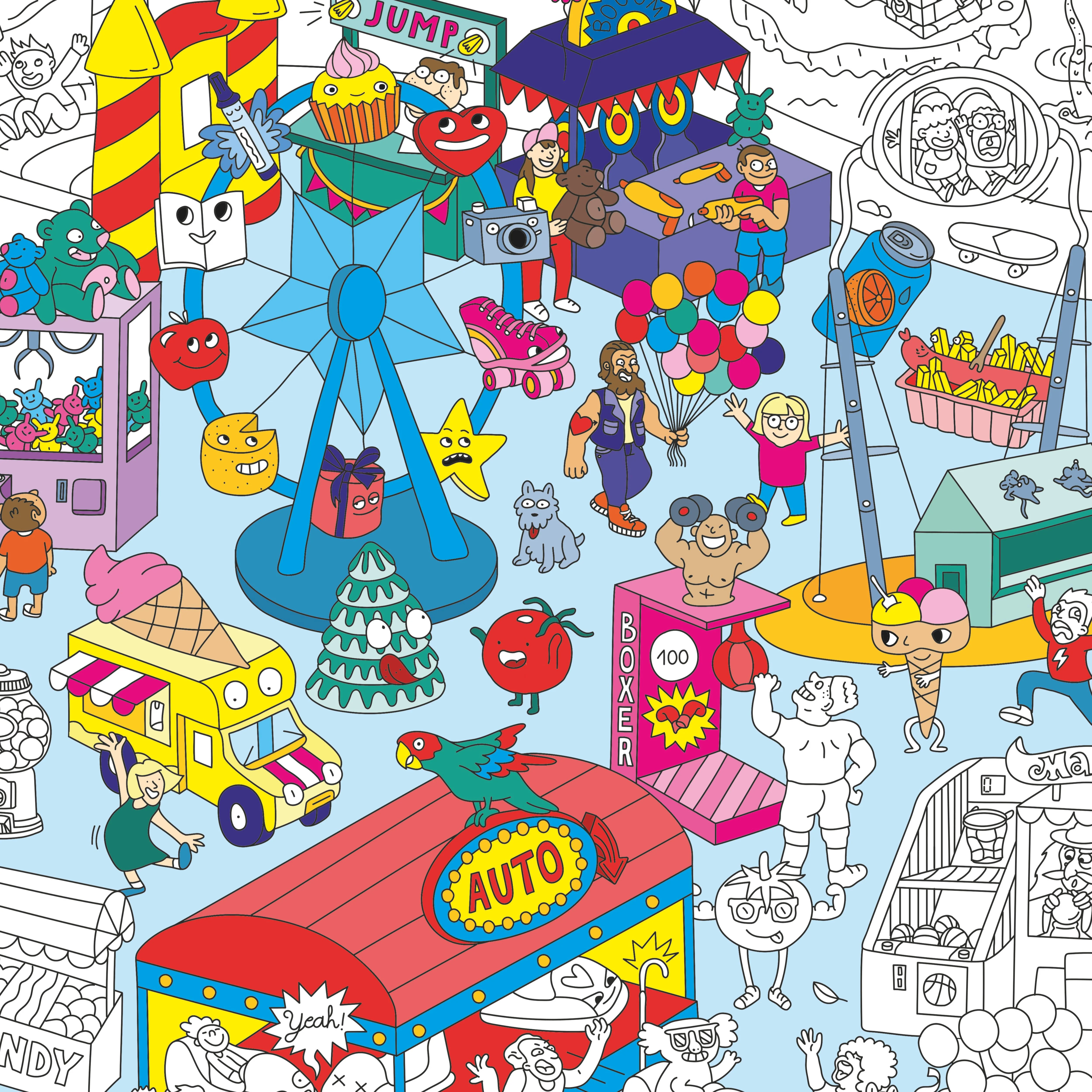 Fun park - Poster géant à colorier - Image 4