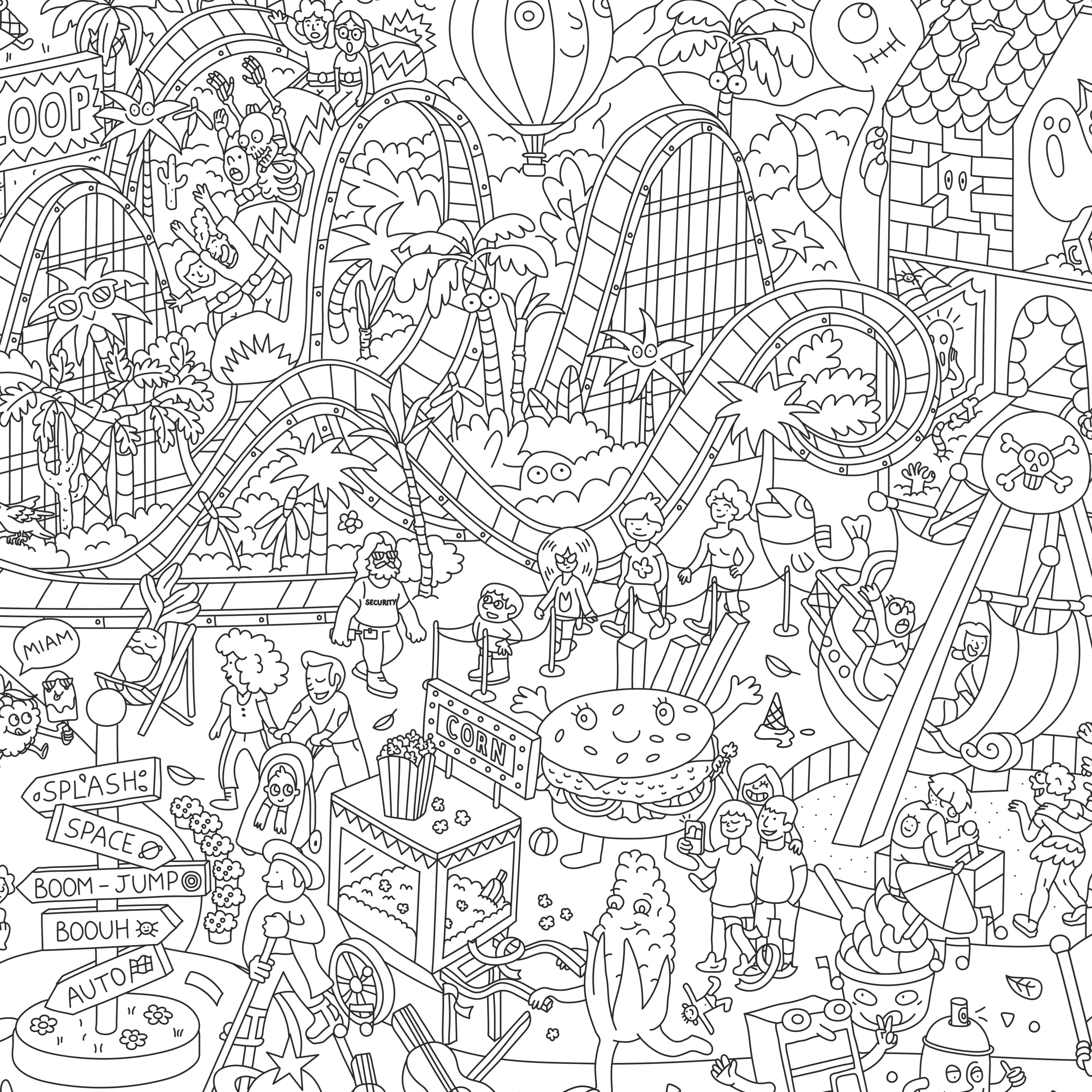 Fun park - Poster géant à colorier - Image 6