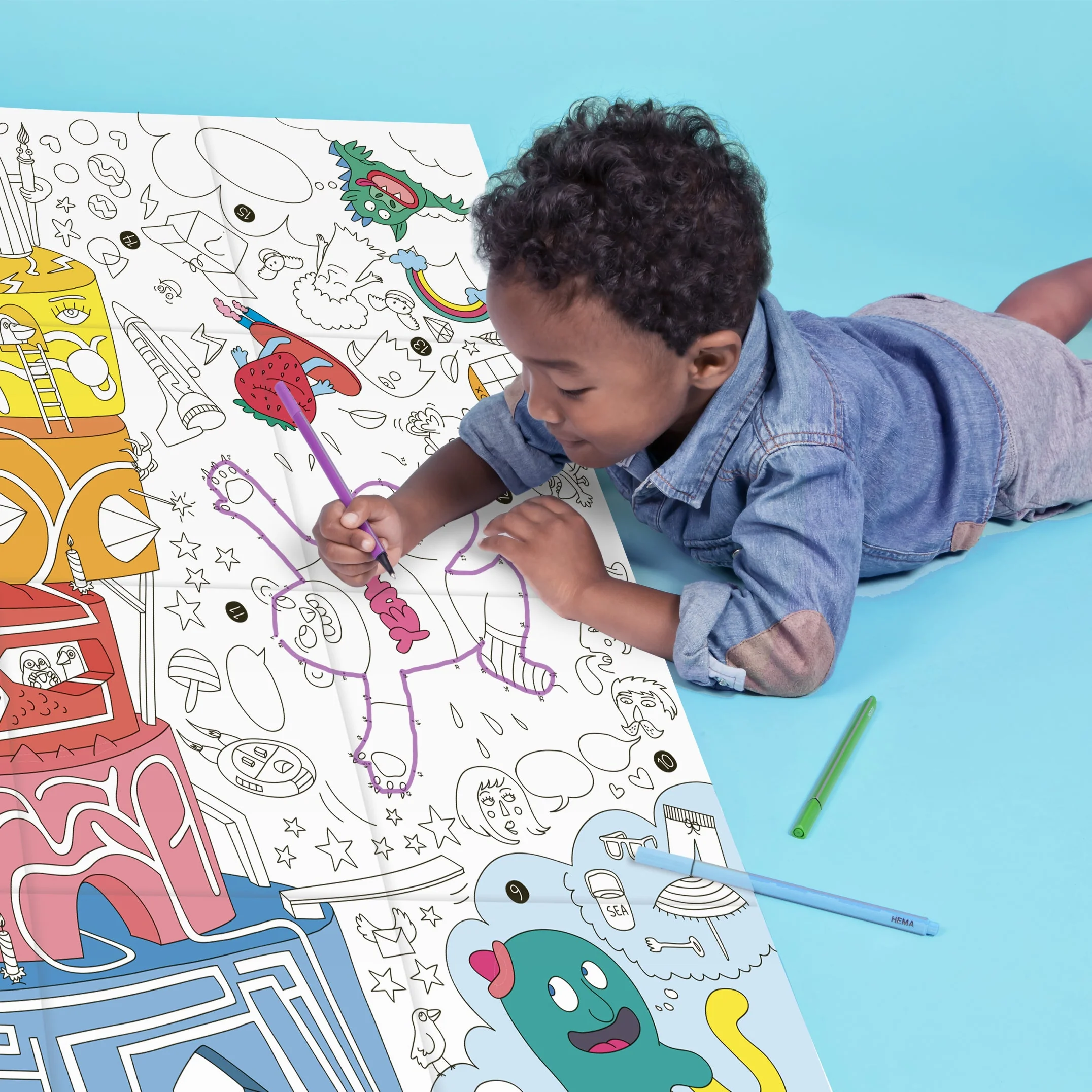 Giant Games + 1 crayon - Poster géant à colorier - Image 3