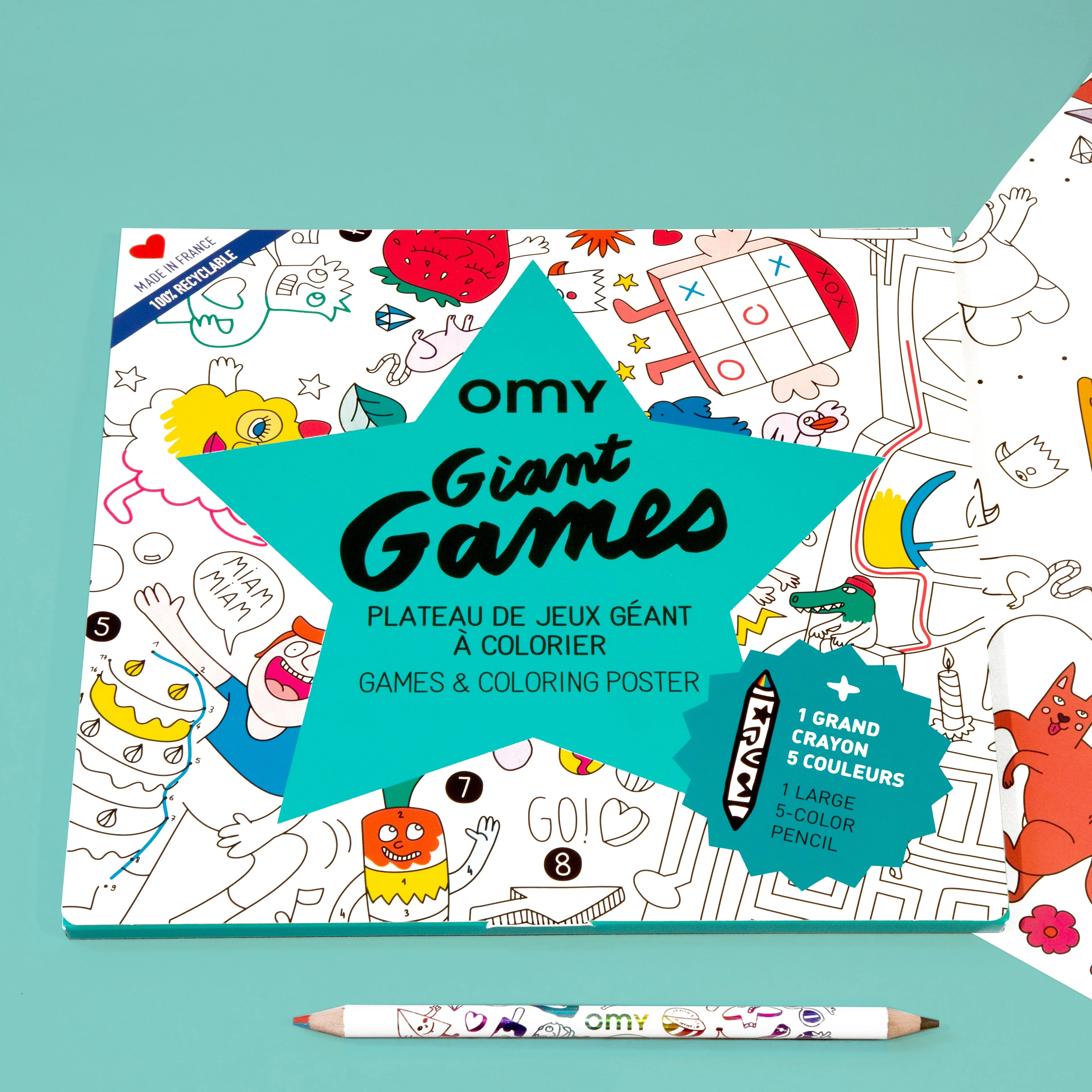 Giant Games + 1 crayon - Poster géant à colorier - Image 4