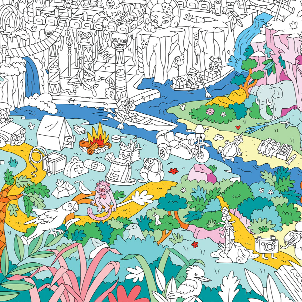 Jungle - Poster géant à colorier - Image 3
