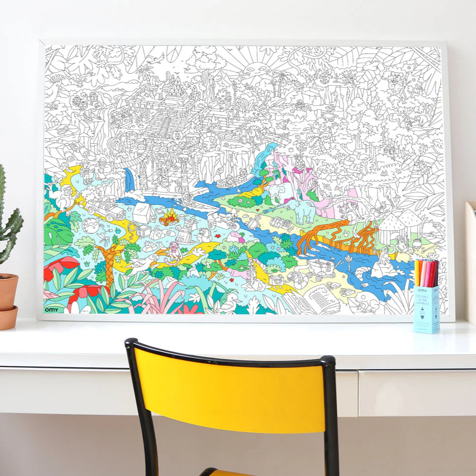Jungle - Poster géant à colorier - Image 4