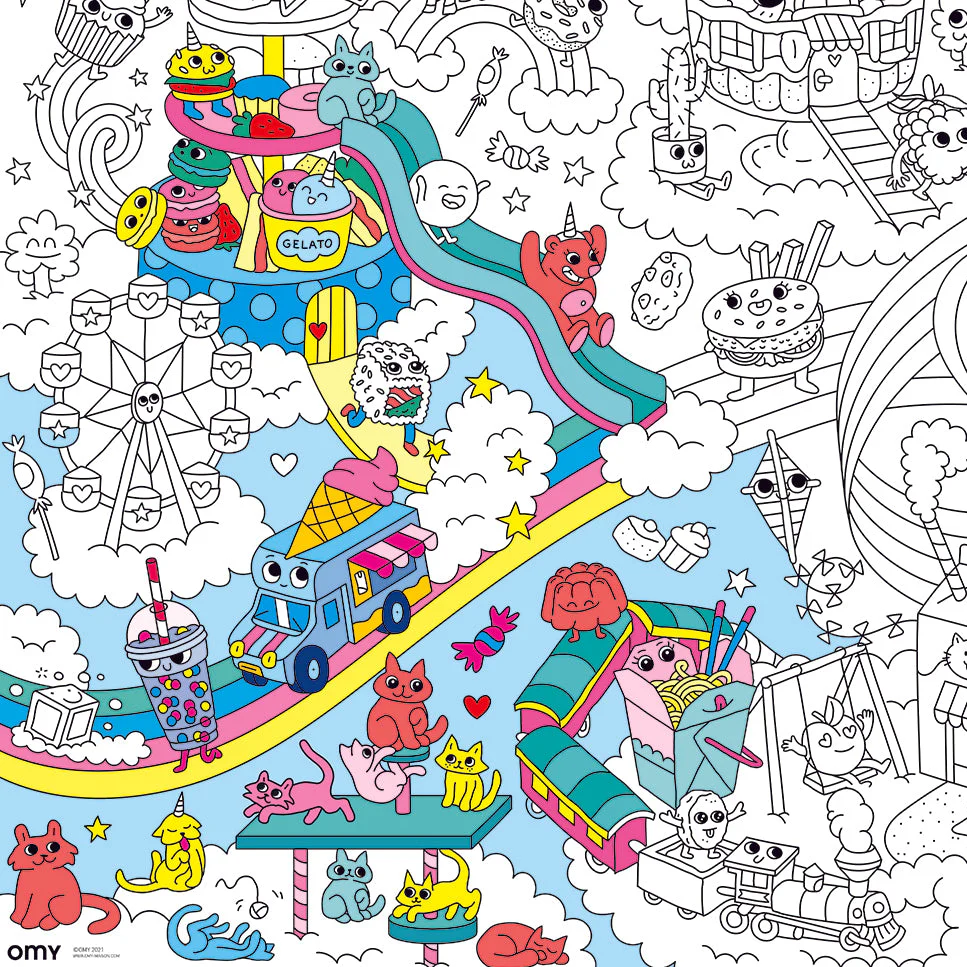 Kawaii - Poster géant à colorier - Image 5