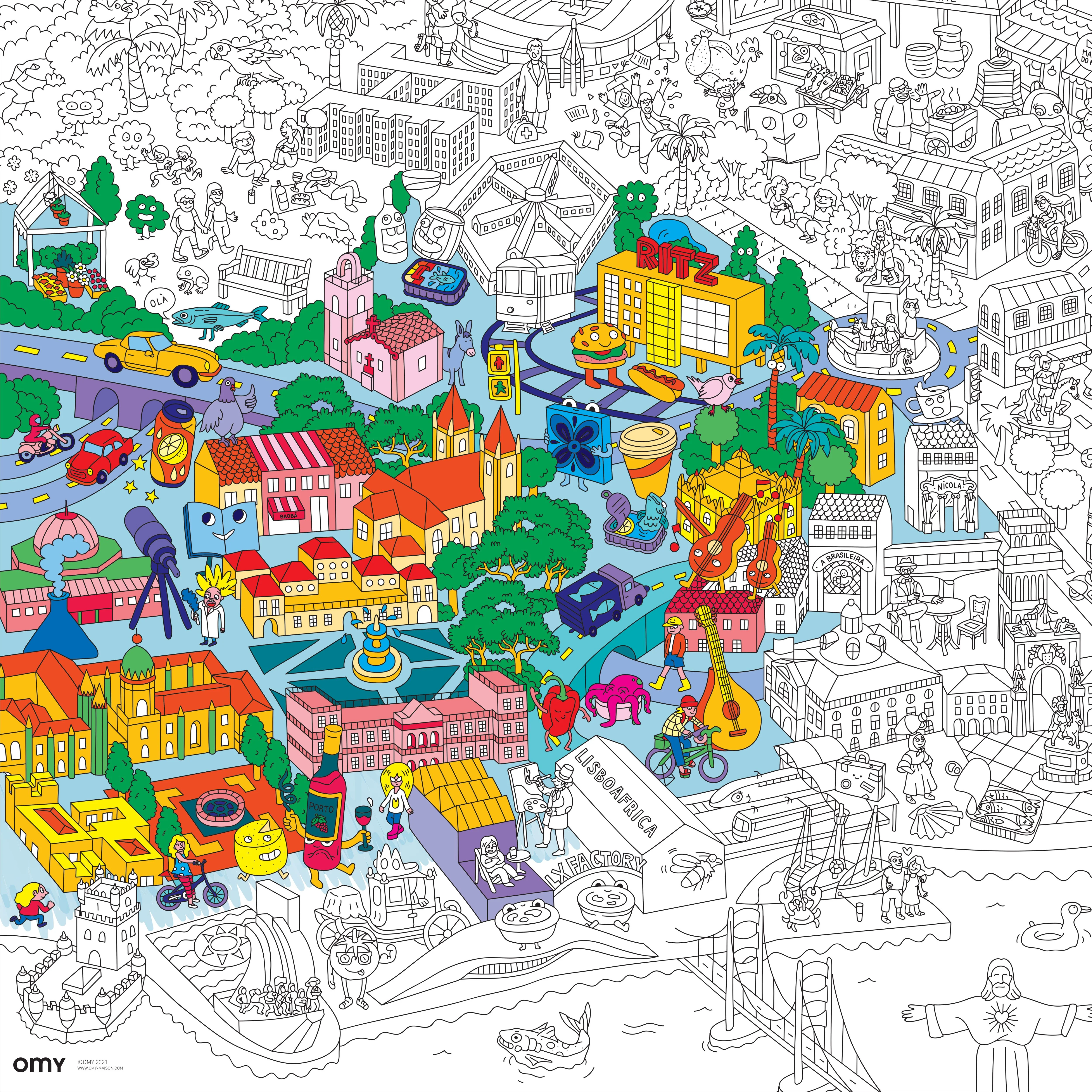 Lisbonne - Poster géant à colorier - Image 5