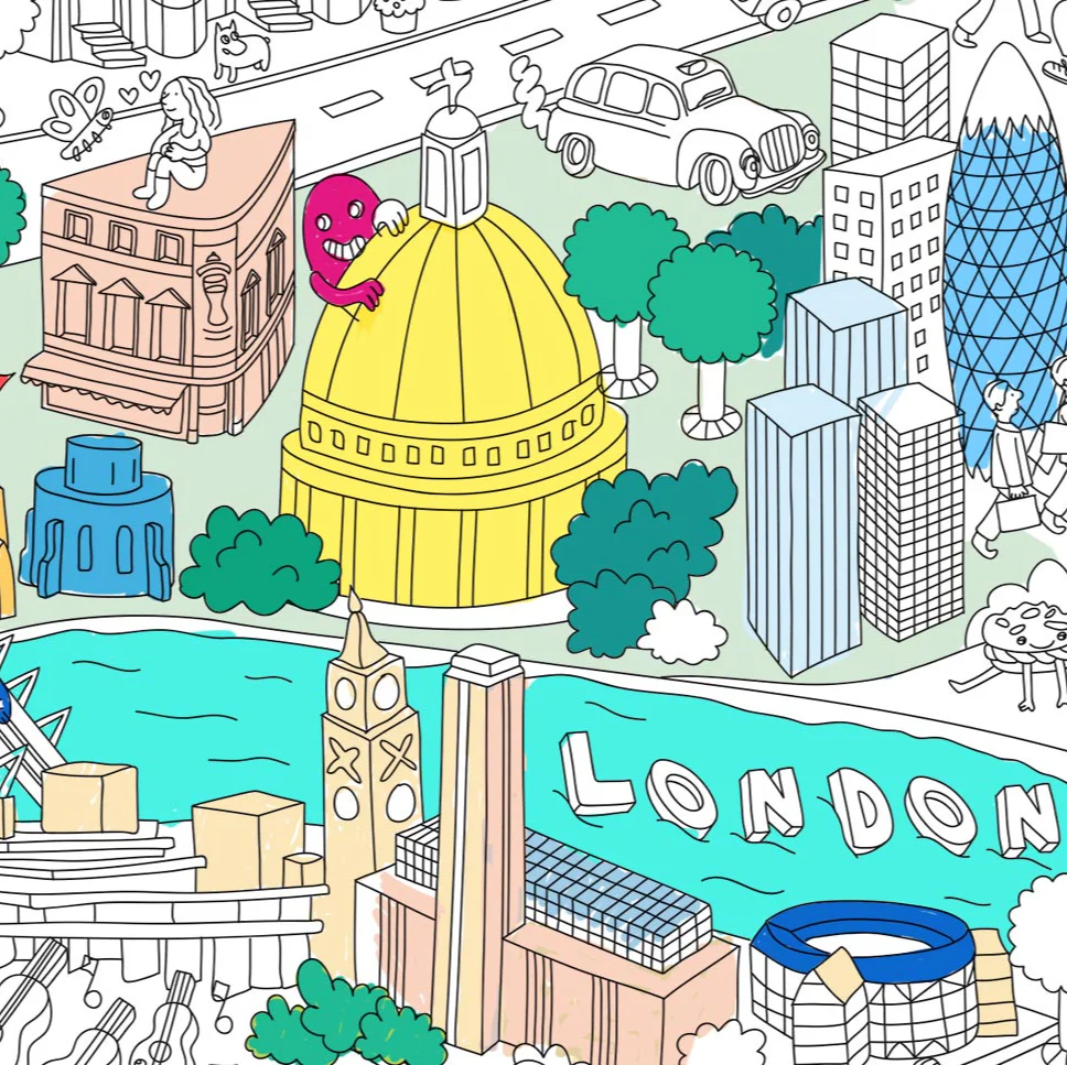 Londres - Poster géant à colorier - Image 3