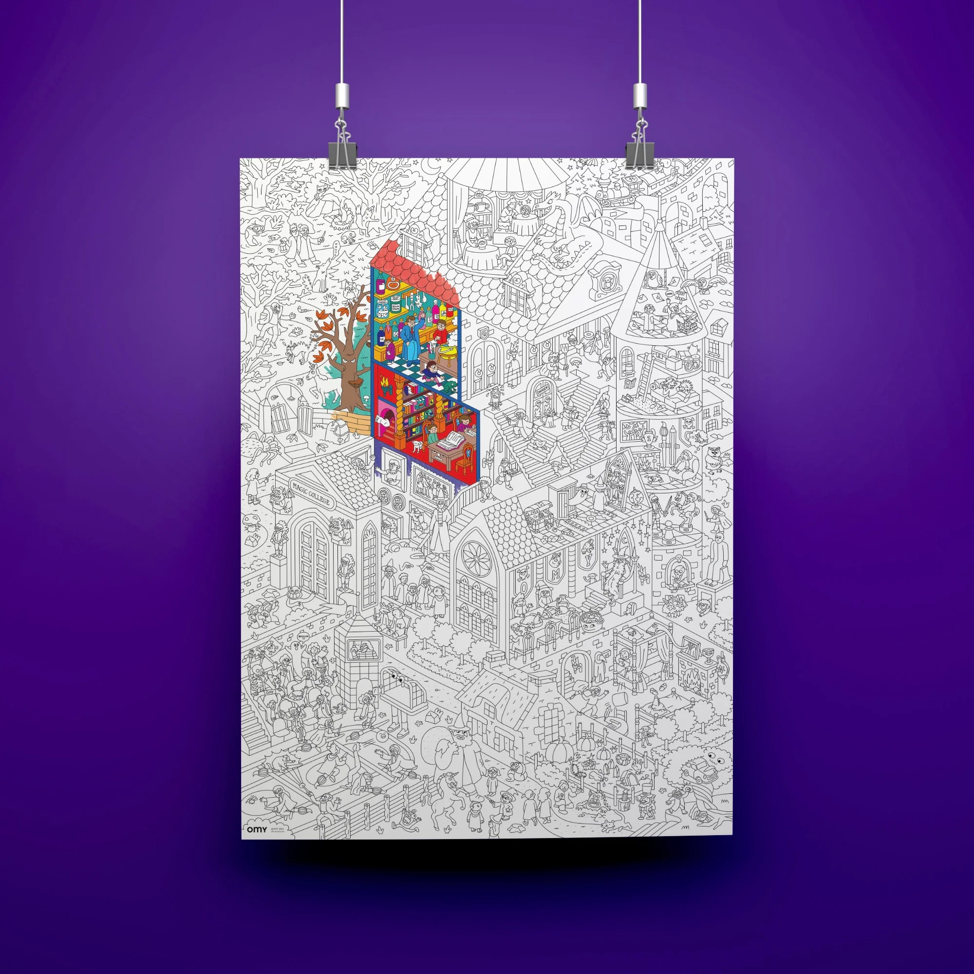 Magic college - Poster géant à colorier - Image 2