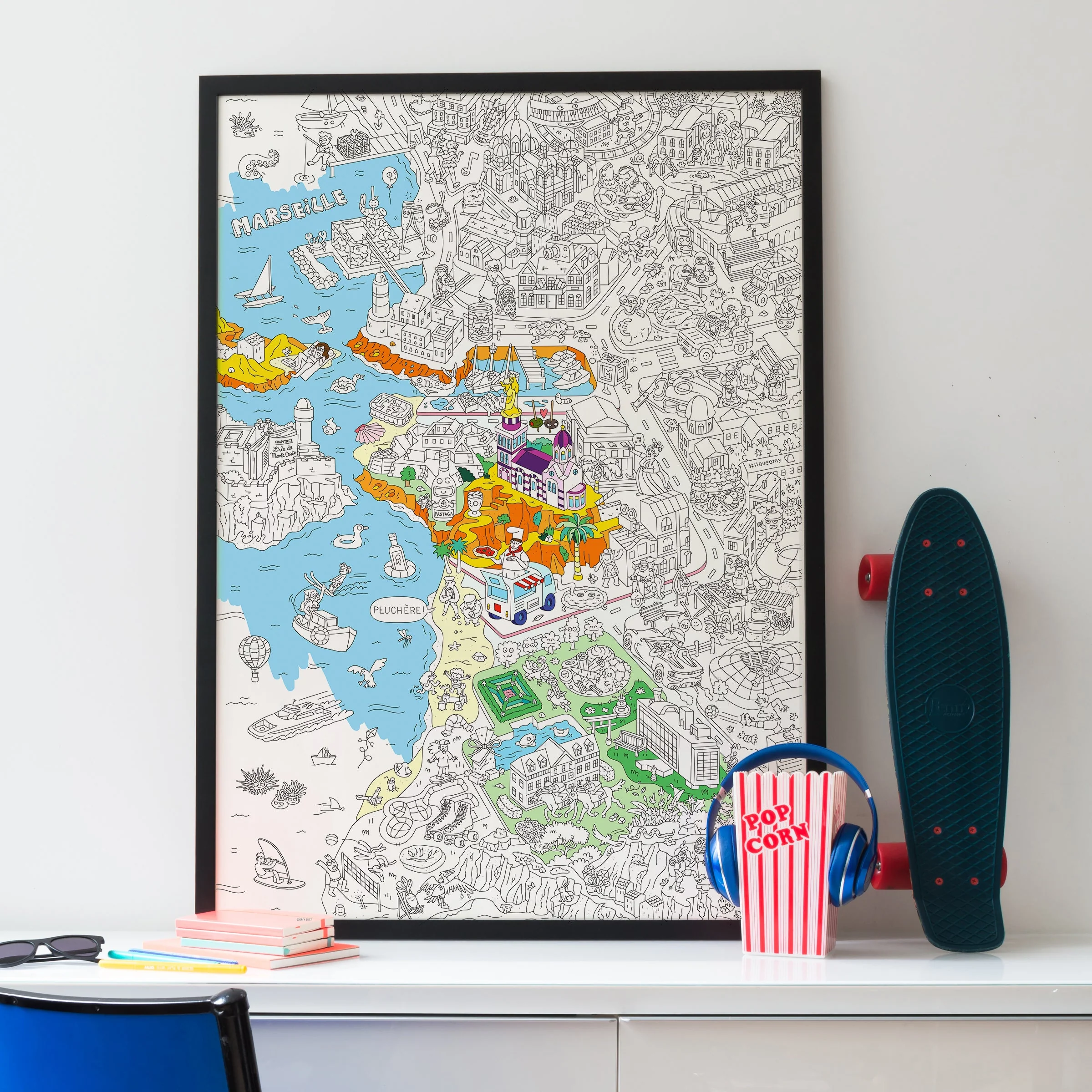 Marseille - Poster géant à colorier - Image 4
