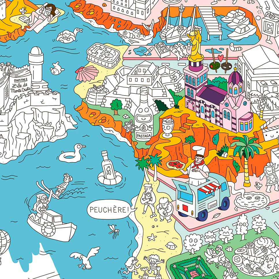 Marseille - Poster géant à colorier - Image 5