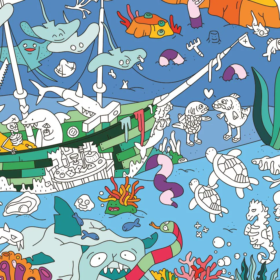 Océan - Poster géant à colorier - Image 3