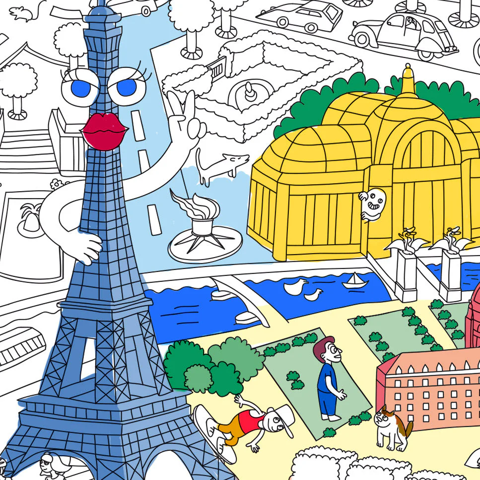 Paris - Poster géant à colorier - Image 3