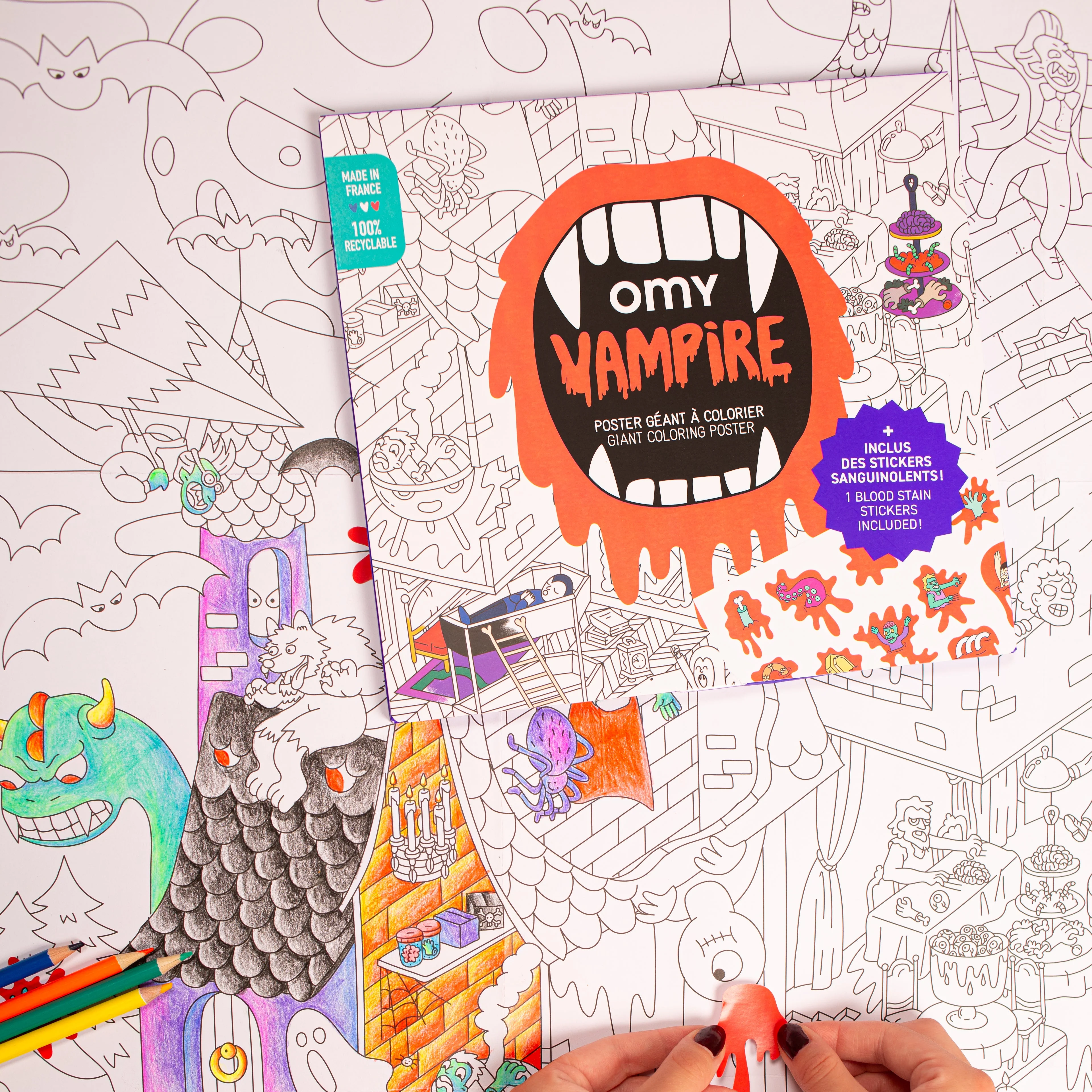 Vampire - Poster géant à colorier - Image 6